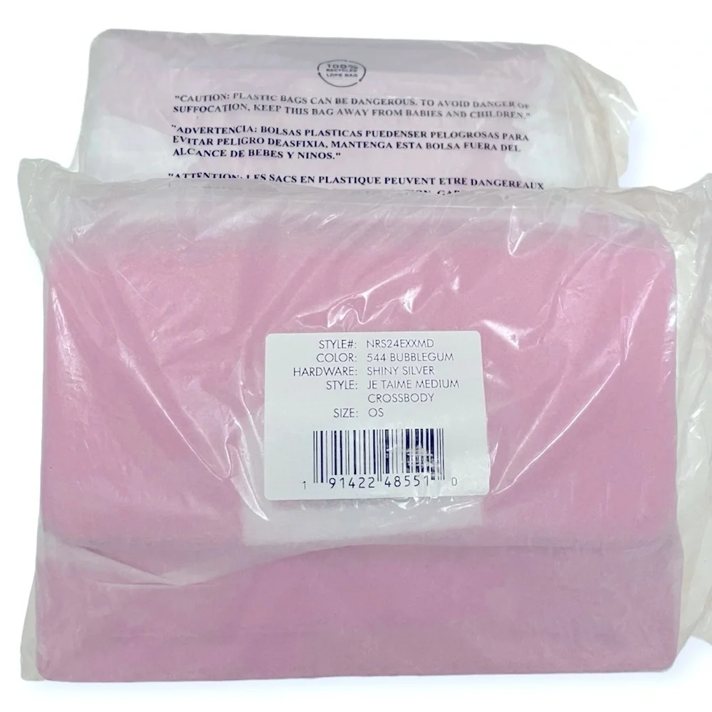 REBECCA MINKOFF Je T'aime Purse Shoulder Bag Medium Bubblegum Pink Handbag NWT - Picture 6 of 8